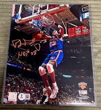 PATRICK EWING Autographed 8x10 Photo with HOF Inscription BECKETT BAS COA Knicks picture