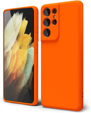 for Samsung Galaxy S21 Ultra Phone Case Liquid Silicone, Fluorescent Bright S... picture