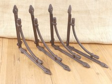4 LARGE Shelf Brackets Corbels Wall Cast Iron Rustic Farmhouse 10