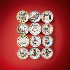 NEW ANTHROPOLOGIE SET 12 Nathalie Lete Twelve Days Of Christmas Dessert Plates picture