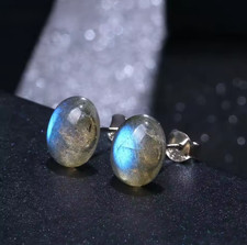 Labradorite Earring Stone Elegant Jewelry Woman Natural Crystal Gemstone picture