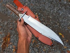 Custom Handamde Bowie Knife Stag Antler Outdoor & hunting and survival knife picture