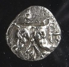 CEBREN Troas Rams & Mill Sail NGC Choice Hemiobol Ancient Silver Greek Coin D660 picture