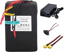 BtrPower 48v 20Ah Lifepo4 Bi-ke Battery Pack for 1000W Motor built-in 50A BMS picture