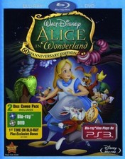 Alice in Wonderland DISNEY Anniversary Edition (2-disc Blu-ray + DVD, 1951) NEW picture