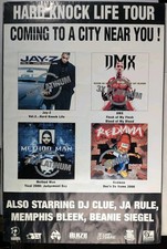 Vtg 1999 Hard Knock Life Tour Poster DJ Rap Hip-Hop Jay-Z DMX Method Man Redman picture