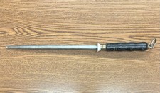 Vintage Goldcrest Wood Handle Solingen Germany Honing Steel Knife Sharpener Rod picture