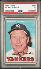 1967 Topps Mickey Mantle #150 PSA 3 VG New York Yankees  picture