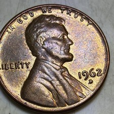 1962-D 1C RB Lincoln Memorial Small Cent KM#201 Business Strike picture