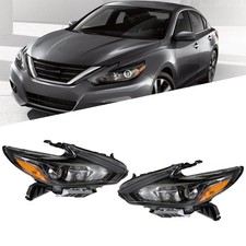 Left+Right Pair For Nissan Altima 2016-2018 Headlights Chrome Factory Style picture