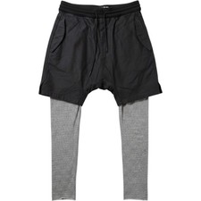 NLST F/W15 Layered Drop Crotch Pants Medium Black Gray Streetwear Avant-Garde picture
