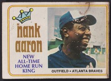 1974 TOPPS - HANK AARON - NEW ALL-TIME HOME RUN KING - #1 picture