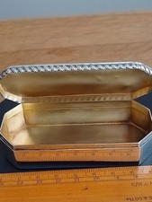 Magnificent Antique Victorian Deakin & Francis Octagonal Silver Snuff Box 1898 picture