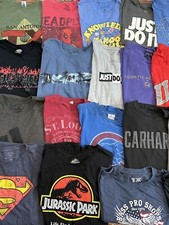 5 T-Shirt Lot Random Sports Bands Movies VTG Pop Culture Streetwear Nike Art picture
