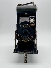 Vintage Blue No. 1A Pocket Kodak Junior Folding Camera & Original Case | Working picture