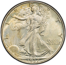1937-P PCGS MS63 Walking Liberty Half Dollar | Original Skin | Nice Eye Appeal picture