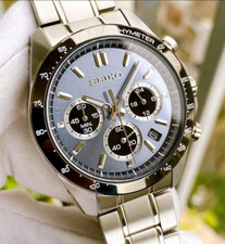Seiko Spirit SBTR027 Chronograph Blue Dial Stainless Steel Men's Watch picture