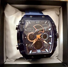 Activa Men’s 50mm Quartz Analog-Digital Chronograph Date Blue Rubber Strap 50m picture