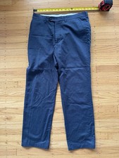 Spier And Mackay Linen Blend High Rise Blue Chino Pants Men’s 33 picture