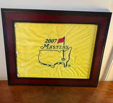 Official 2007 Masters Framed Golf Flag-Zach Johnson Victory Year 22.5