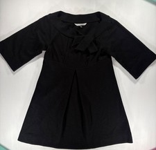 Diane von Furstenberg Black Wool Bow Sheath Dress — AS IS, Repair Project picture