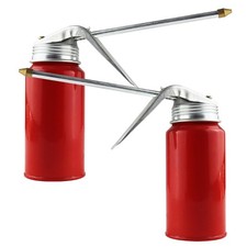 2 Pcs 200ml High-Pressure Metal Oil Can Pump Oiler Bottle with Spout for Crs picture