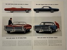 1965 Pontiac Bonneville Tempest Wide Track Print Ad Here's Your Answer picture