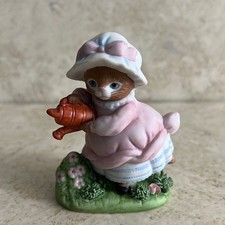 Vintage Schmid Kitty Cucumber Figurine Ginger Watering Garden 1992 picture
