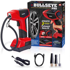 BULLSEYE PRO Tire Inflator with Pressure Gauge, Compact and Portable, Automatic picture