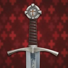 The Accolade Sword of the Knights Templar - Handmade Medieval Sword W/Scabbard picture