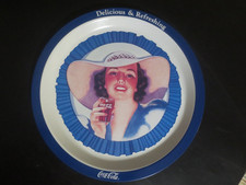 Coca-Cola Round 1937 Blue Lady Tray German Publication Picture picture