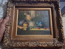 VinTage Still Life Table Top Painting On Canvas picture