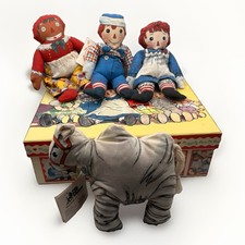 Vintage Toy Works 1991 Raggedy Ann & Andy Beloved Belindy & Camel Boxed Set NWT picture