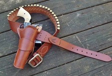 John Wayne - The El Dorado Duke Rig Cowboy Western Leather Holster & Belt picture