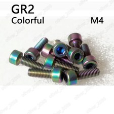 Colorful Titanium GR2 DIN912 Allen Hex Socket Bolts Cap Head Screws M4 picture