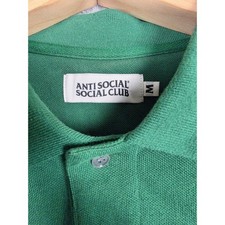Anti Social Social Club I Still Feel The Same Graphic Polo Shirt Green Mens M picture