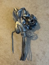 Vintage Sterling Silver Floral Bouquet Brooch.  Possibly Hobe From 1940’s. picture