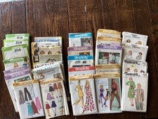 Assorted Vintage Women’s Sewing Patterns 1970s used, complete picture