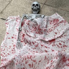 5.4Ft/165cm Halloween Skeleton Full Body Life Size Human Bones w/Movable Joint picture