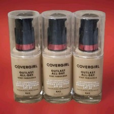 CoverGirl Outlast Stay Fabulous 3 in 1 Foundation 842 Medium Beige 1oz Ea 3pcs  picture