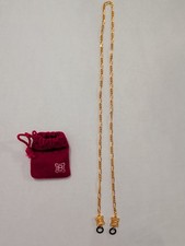 🔥 RARE VTG Laura Biagotti Designer Gold Eyeglasses Chain 100% Authentic LB V2 picture
