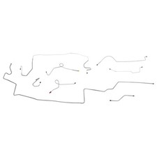1968-69 Plymouth Barracuda Valiant Complete Power Disc Brake Line Kit Stainless picture