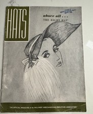1953 HATS Magazine June Vintage Millinery Fashion Hat Magazine picture