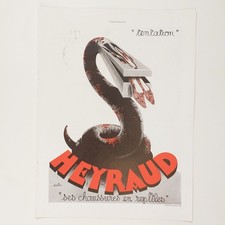Original 1930s Heyraud Shoes Ad Snake Tentation L'Illustration French Art Deco M picture