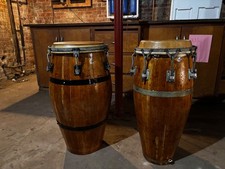 VINTAGE Michel Delaporte Conga/Quinto 10.5x30 & Tumbadora 12.5x30, Walnut picture