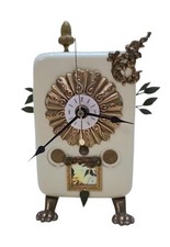 Vintage 80's Jim Mullan Mullanium Clock Mixed Media Steampunk Birds Found Art picture