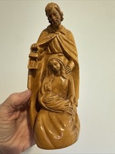 Hand-Carved Olive Wood Statue of the Holy Family picture