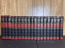 Collier's Encyclopedia 1960 Set Vol. 1-19 Very Good Condition Black Leather picture