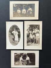 ⁠Lot of 4 Antique 1910’s RPPC Real Photo Postcards- Men, Women, Fashion, Velox⁠ picture