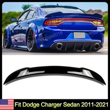 For Dodge Charger 2011-2023 Gloss Black Hellcat Style Rear Trunk Spoiler Wing picture